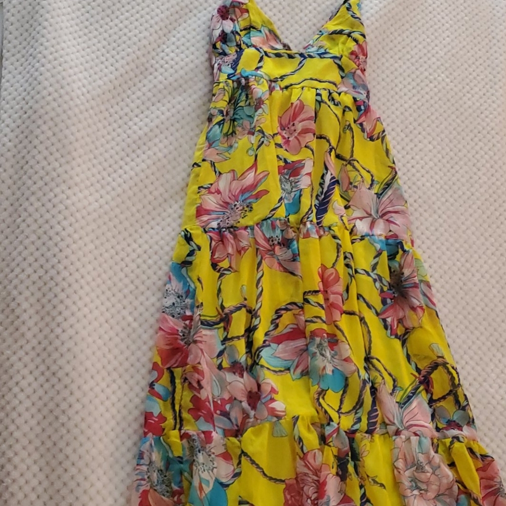 Neon Floral Maxi Dress